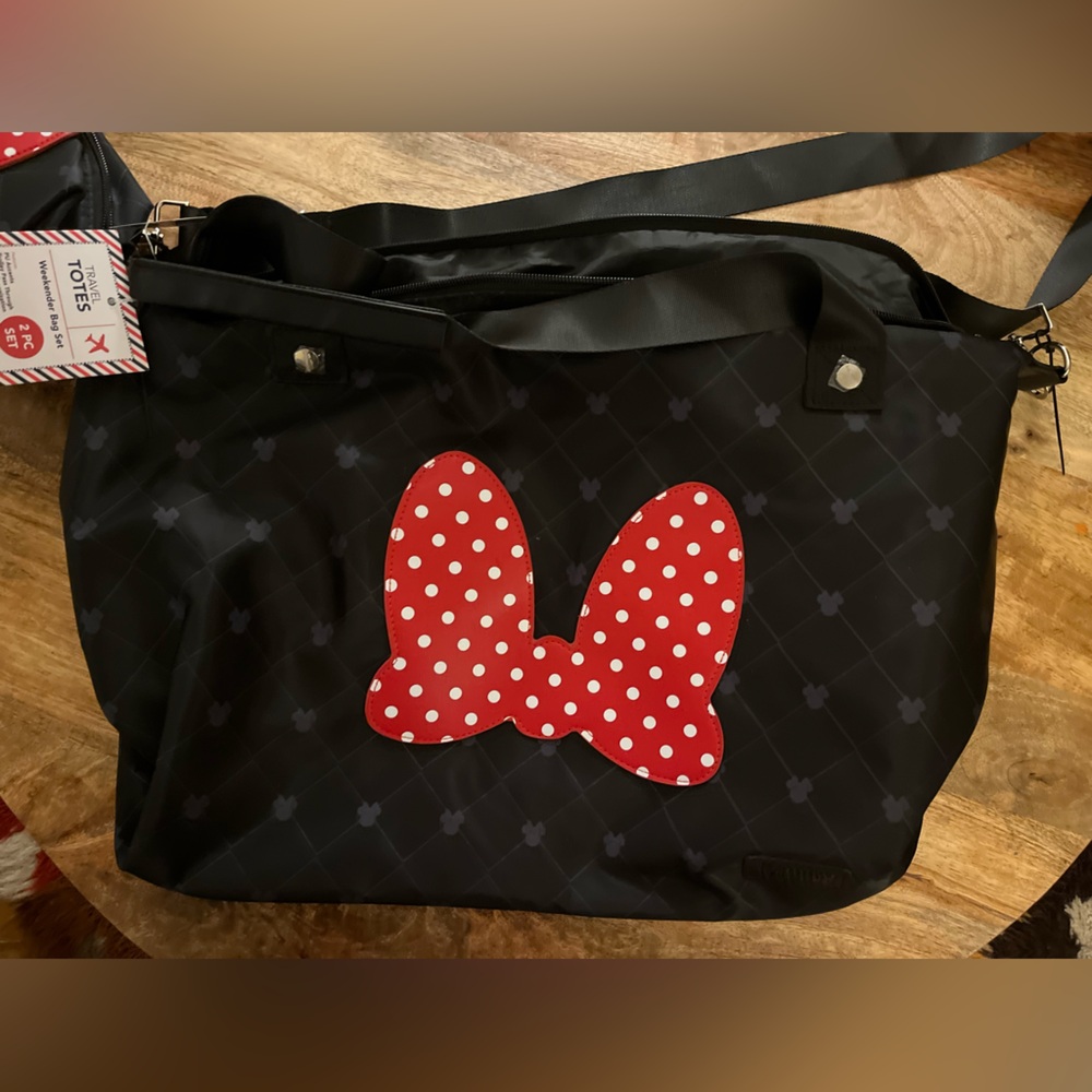 Disney Minnie Mouse Black and Red Travel Bag Set - Picture 4 of 7